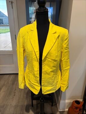 metrostyle Bright Yellow Women's Tailored Blazer